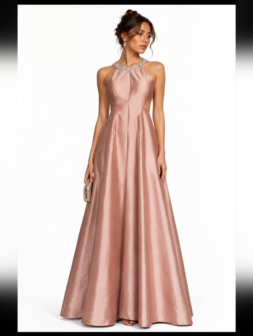 New aidan mattox cutout taffeta gown‎